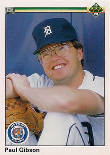 #496 Paul Gibson - Detroit Tigers - 1990 Upper Deck Baseball