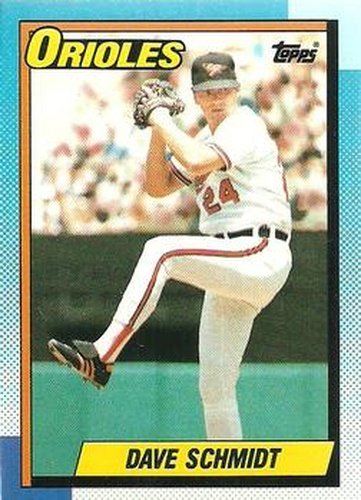 #497 Dave Schmidt - Baltimore Orioles - 1990 Topps Baseball