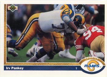 #497 Irv Pankey - Los Angeles Rams - 1991 Upper Deck Football
