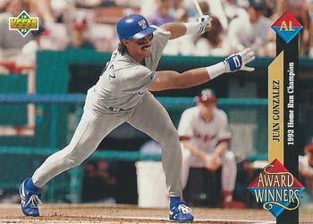 #497 Juan Gonzalez - Texas Rangers - 1993 Upper Deck Baseball