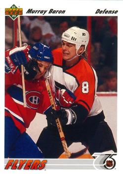 #497 Murray Baron - Philadelphia Flyers - 1991-92 Upper Deck Hockey
