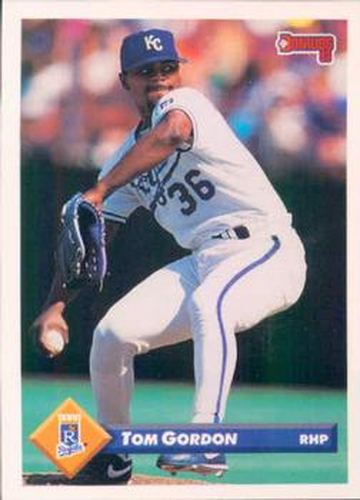 #497 Tom Gordon - Kansas City Royals - 1993 Donruss Baseball