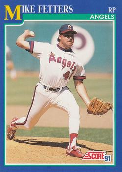 #497 Mike Fetters - California Angels - 1991 Score Baseball