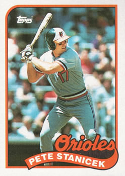 #497 Pete Stanicek - Baltimore Orioles - 1989 Topps Baseball
