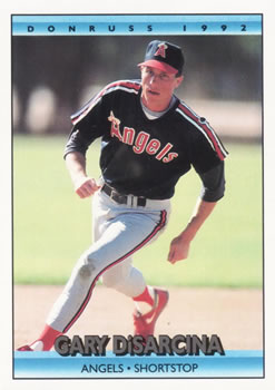 #497 Gary DiSarcina - California Angels - 1992 Donruss Baseball