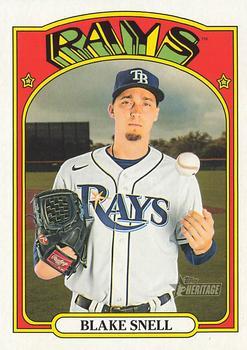 #497 Blake Snell - Tampa Bay Rays - 2021 Topps Heritage Baseball