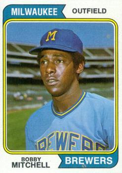 #497 Bobby Mitchell - Milwaukee Brewers - 1974 Topps Baseball