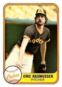 #497 Eric Rasmussen - San Diego Padres - 1981 Fleer Baseball