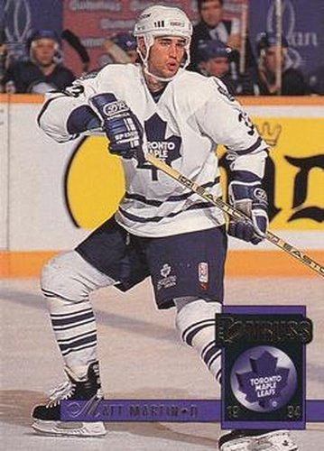 #497 Matt Martin - Toronto Maple Leafs - 1993-94 Donruss Hockey