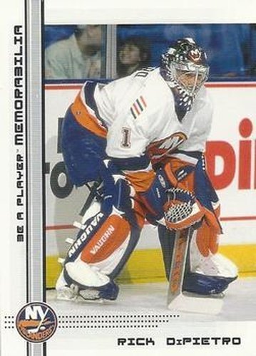 #497 Rick DiPietro - New York Islanders - 2000-01 Be a Player Memorabilia Hockey