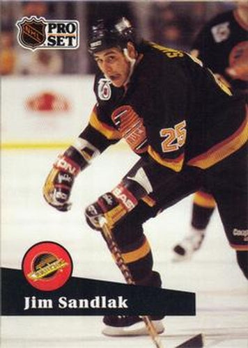 #497 Jim Sandlak - 1991-92 Pro Set Hockey