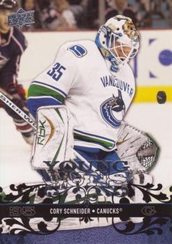 #497 Cory Schneider - Vancouver Canucks - 2008-09 Upper Deck Hockey