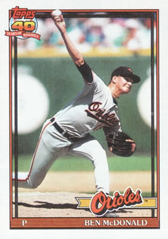 #497 Ben McDonald - Baltimore Orioles - 1991 Topps Baseball