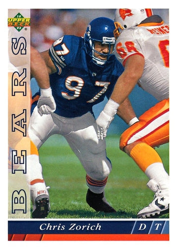 #497 Chris Zorich - Chicago Bears - 1993 Upper Deck Football