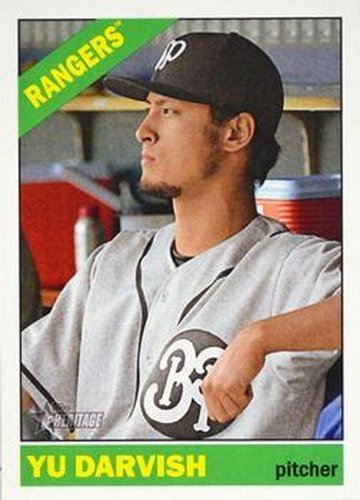 #497c Yu Darvish - Texas Rangers - 2015 Topps Heritage Baseball