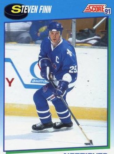 #498 Steven Finn - Quebec Nordiques - 1991-92 Score Canadian Hockey