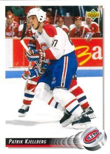 #498 Patric Kjellberg - Montreal Canadiens - 1992-93 Upper Deck Hockey