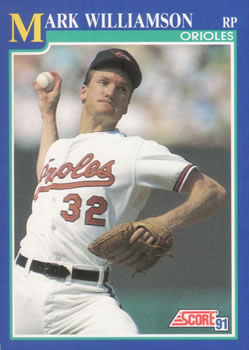 #498 Mark Williamson - Baltimore Orioles - 1991 Score Baseball