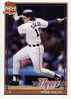 #498 Mark Salas - Detroit Tigers - 1991 Topps Baseball