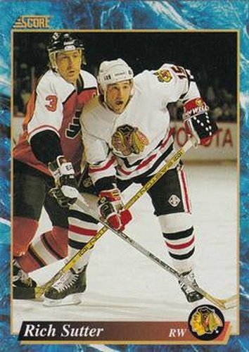 #498 Rich Sutter - Chicago Blackhawks - 1993-94 Score Canadian Hockey