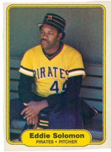 #498 Eddie Solomon - Pittsburgh Pirates - 1982 Fleer Baseball