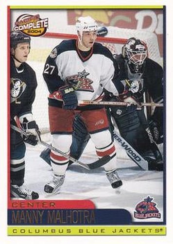 #498 Manny Malhotra - Columbus Blue Jackets - 2003-04 Pacific Complete Hockey