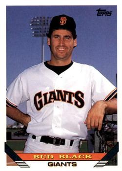 #498 Bud Black - San Francisco Giants - 1993 Topps Baseball