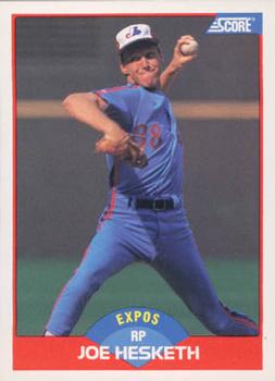 #498 Joe Hesketh - Montreal Expos - 1989 Score Baseball