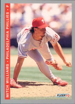 #498 Mitch Williams - Philadelphia Phillies - 1993 Fleer Baseball
