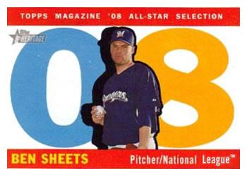 #498 Ben Sheets - Milwaukee Brewers - 2009 Topps Heritage Baseball