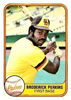 #498 Broderick Perkins - San Diego Padres - 1981 Fleer Baseball