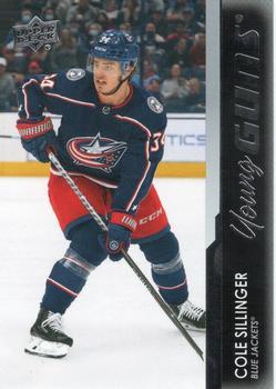 #498 Cole Sillinger - Columbus Blue Jackets - 2021-22 Upper Deck Hockey