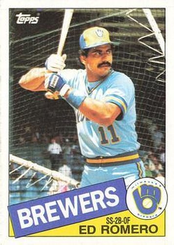 #498 Ed Romero - Milwaukee Brewers - 1985 Topps Baseball