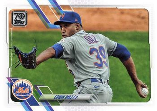 #498 Edwin Diaz - New York Mets - 2021 Topps Baseball
