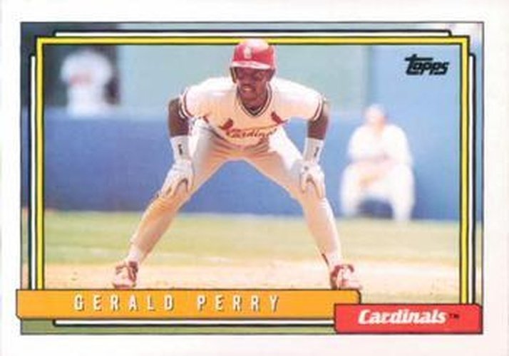 #498 Gerald Perry - St. Louis Cardinals - 1992 Topps Baseball