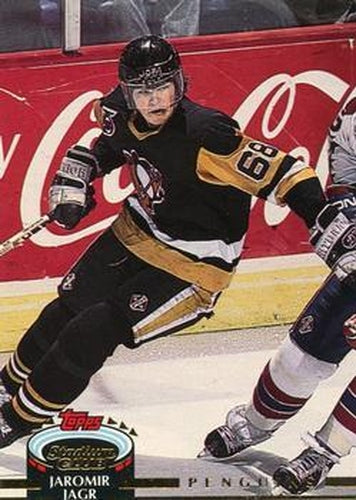 #498 Jaromir Jagr - Pittsburgh Penguins - 1992-93 Stadium Club Hockey
