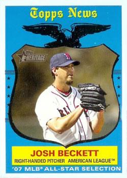#498 Josh Beckett - Boston Red Sox - 2008 Topps Heritage Baseball