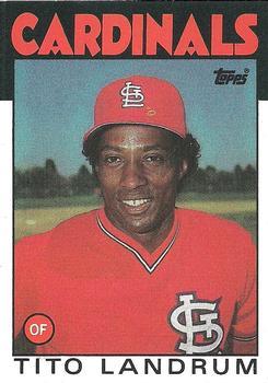 #498 Tito Landrum - St. Louis Cardinals - 1986 Topps Baseball