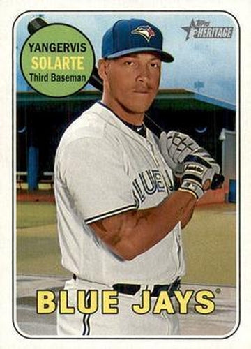 #498 Yangervis Solarte - Toronto Blue Jays - 2018 Topps Heritage Baseball