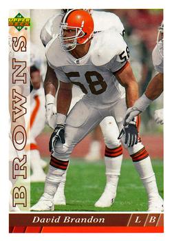 #498 David Brandon - Cleveland Browns - 1993 Upper Deck Football