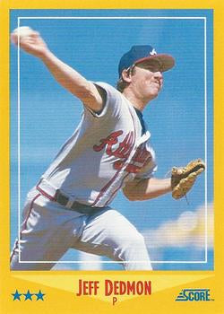 #498 Jeff Dedmon - Atlanta Braves - 1988 Score Baseball