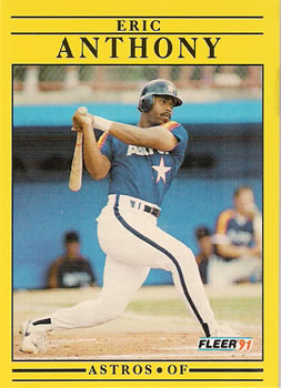 #498 Eric Anthony - Houston Astros - 1991 Fleer Baseball