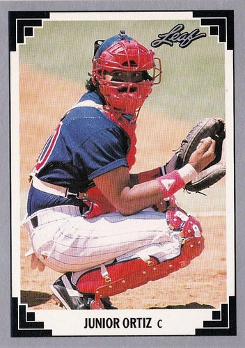 #498 Junior Ortiz - Minnesota Twins - 1991 Leaf Baseball