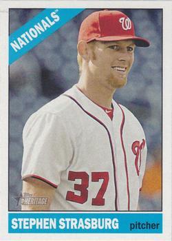 #498a Stephen Strasburg - Washington Nationals - 2015 Topps Heritage Baseball