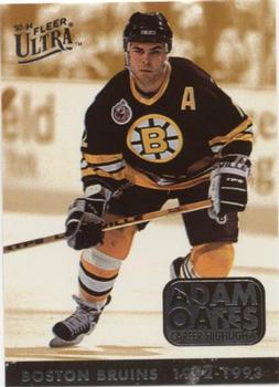#1 Adam Oates - Boston Bruins - 1993-94 Ultra Hockey - Adam Oates Career Highlights
