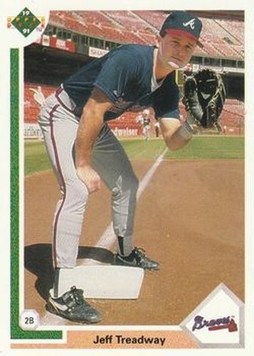 #499 Jeff Treadway - Atlanta Braves - 1991 Upper Deck Baseball