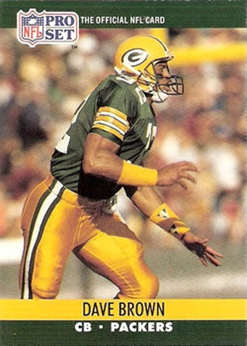 #499 Dave Brown - Green Bay Packers - 1990 Pro Set Football