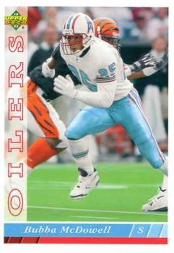 #499 Bubba McDowell - Houston Oilers - 1993 Upper Deck Football