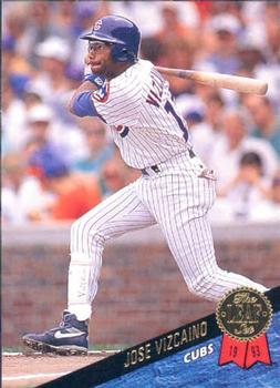 #499 Jose Vizcaino - Chicago Cubs - 1993 Leaf Baseball