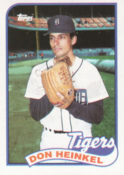 #499 Don Heinkel - Detroit Tigers - 1989 Topps Baseball